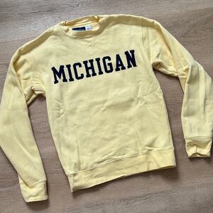 University of Michigan Unisex Butter Yellow Crew Neck